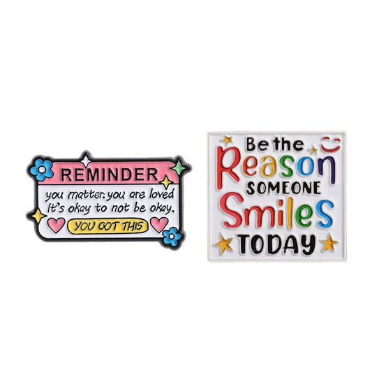 Positive Quote Brooch