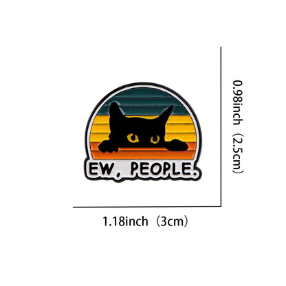 “Ew, People” Cat Brooch