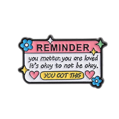 Positive Quote Brooch